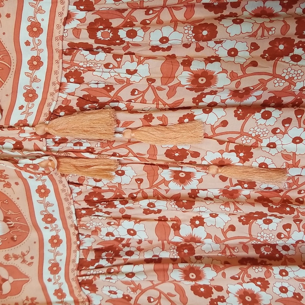 R. Vivimos Womens Longsleeve Floral Print Midi Dress - Picture 5 of 10